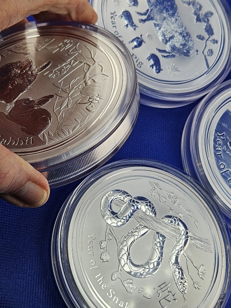 AUSTRALIA  LUNAR II   DIVERSE  TOP  KILO MUNTEN, Postzegels en Munten, Munten | Oceanië, Ophalen of Verzenden, Losse munt, Zilver
