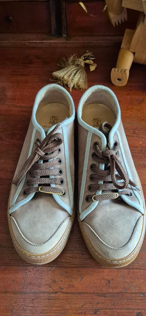 Brunello Cucinelli sneakers gympen kalfsleer ww € 1100,-, Kleding | Dames, Schoenen, Verzenden, Beige, Brunello cucinelli, Sneakers of Gympen