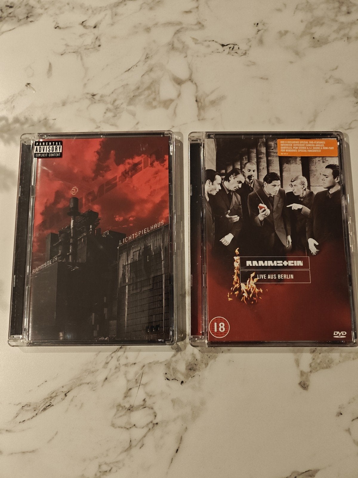 Rammstein DVD's: Lichtspielhaus & Live aus Berlin, Ophalen of Verzenden, Gebruikt, Muziekvideo's, Inclusief doosje