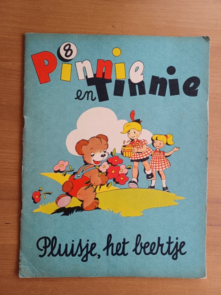 Pinnie en Tinnie 8 - Pluisje, het beertje, Gelezen, Eén stripboek, Ophalen of Verzenden, Henri Arnoldus / Marie-Mad. Bourdin