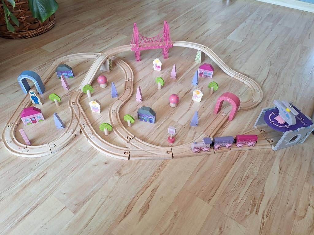 Houten treinset van Bigjigs,, Ophalen of Verzenden, Zo goed als nieuw, Overige typen