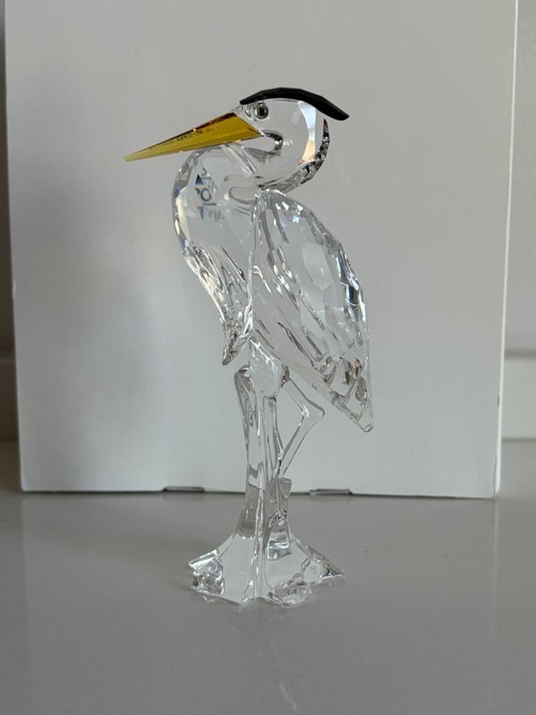 Swarovski zilver reiger, Ophalen of Verzenden, Zo goed als nieuw, Figuurtje