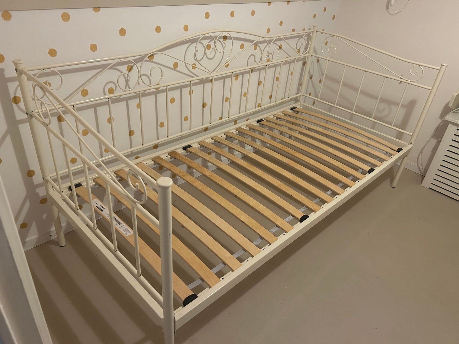 1 persoonsbed frame / meidenbed wit / tienerbed, Huis en Inrichting, Ophalen, 90 cm, Eenpersoons, Wit