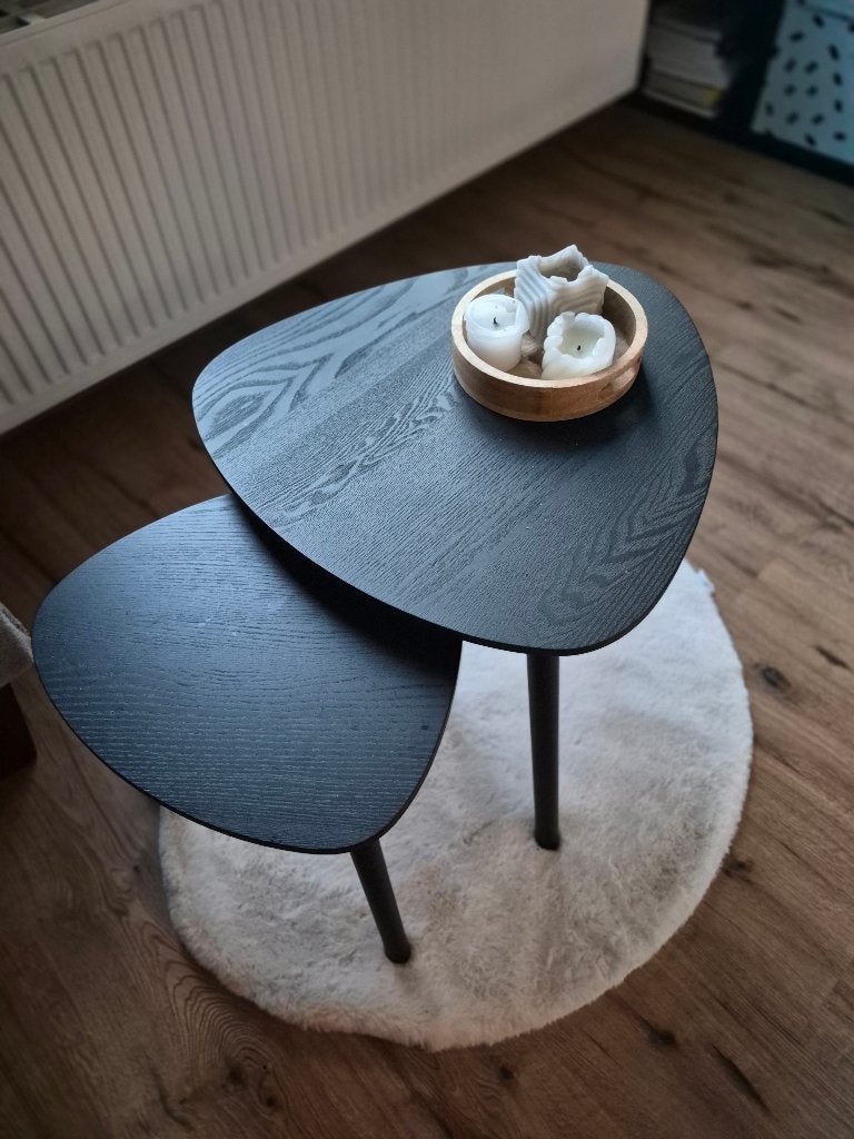 Bijzettafels, Huis en Inrichting, Tafels | Bijzettafels, Overige materialen, Minder dan 55 cm, Zo goed als nieuw, Overige vormen