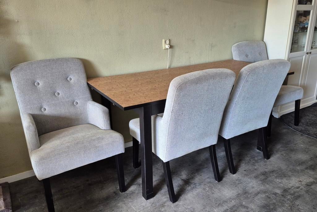 Eethoek 4 stoelen, Huis en Inrichting, Stoelen, Ophalen, Gebruikt