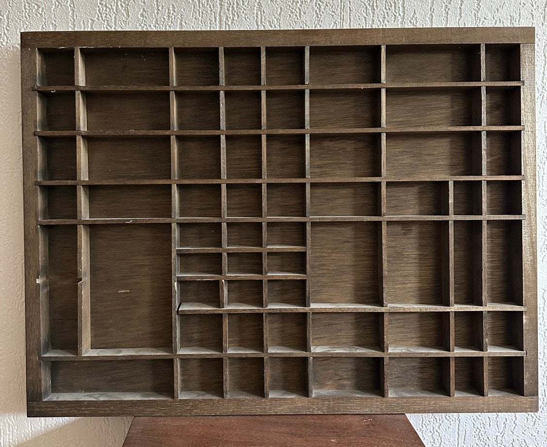 Vintage Houten Letterbak / Vakkenkastje, Ophalen