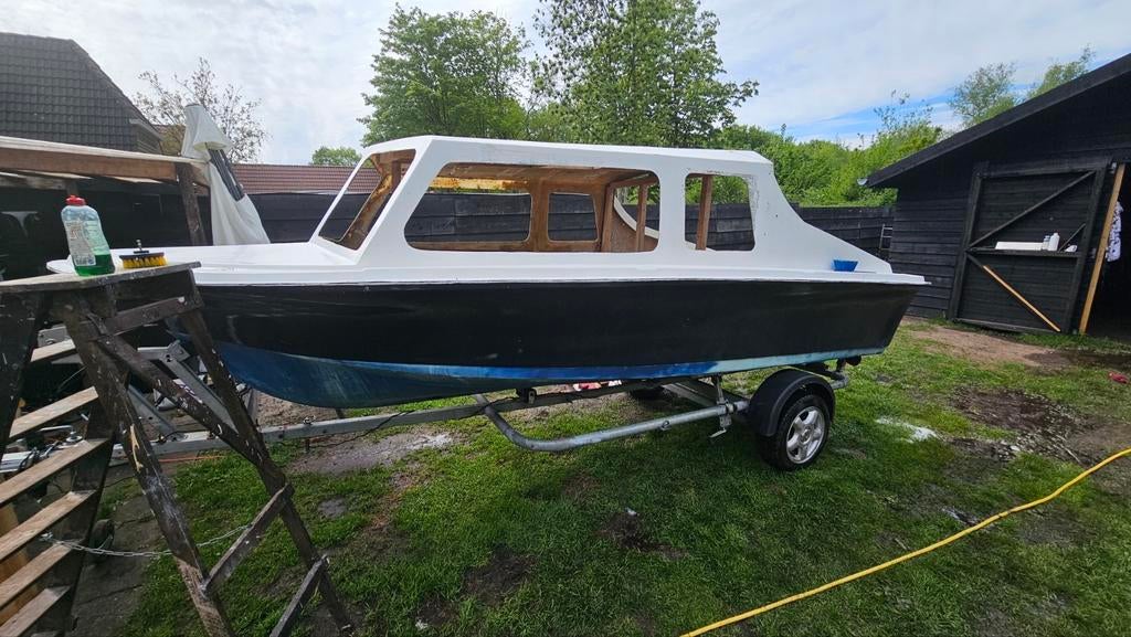 Boot met trailer  opknapper, Ophalen, Gebruikt