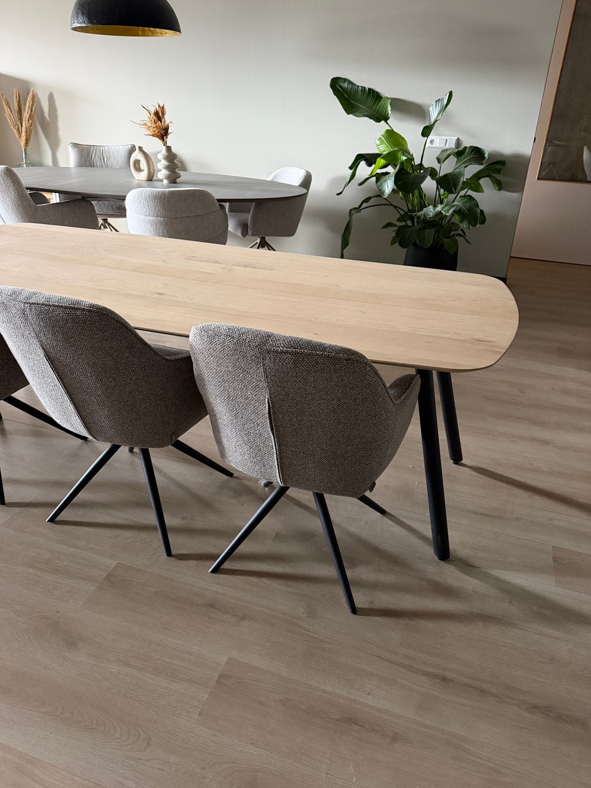 Eikenhouten eettafel Deens ovaal eiken tafel, Huis en Inrichting, Tafels | Eettafels, Ophalen, 100 tot 150 cm, 200 cm of meer