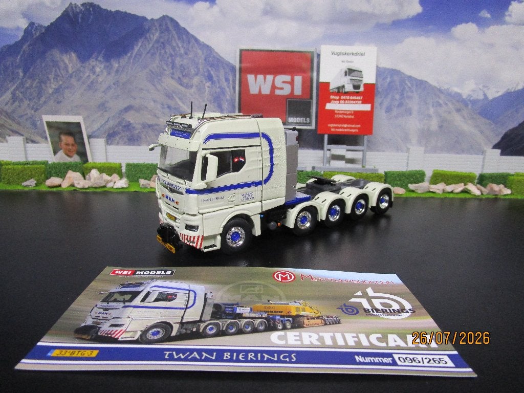 02-3820 twan bierings man tgx gx 10x4 low loader 5axle 2 axl, Ophalen of Verzenden, Nieuw, Bus of Vrachtwagen, Wsi