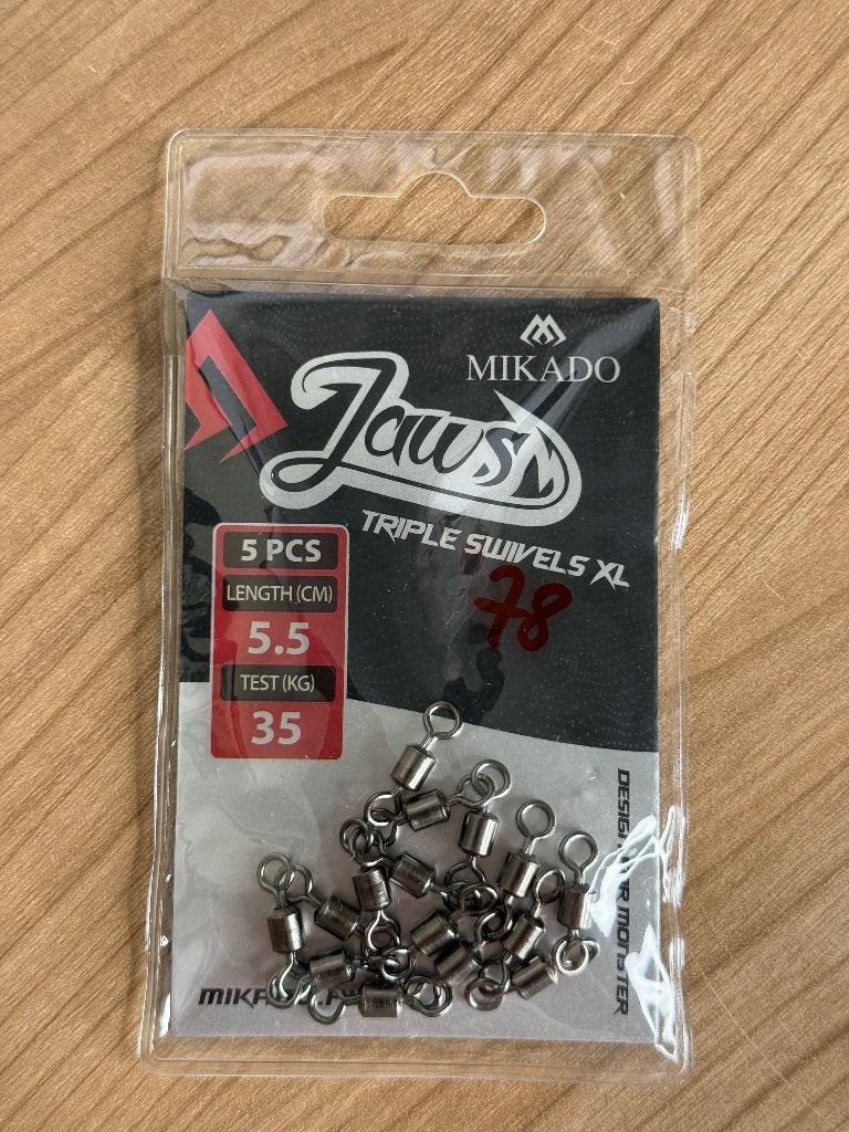 Mikado Jaws Triple Swivels XL 35 kg, Overige typen, Nieuw, Ophalen of Verzenden, E