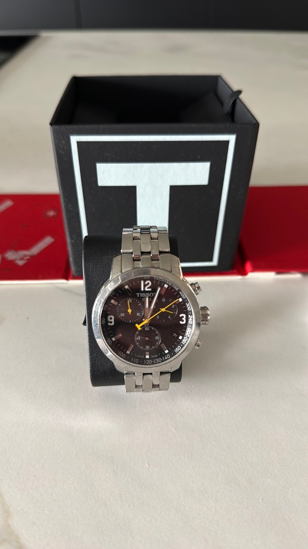 Tissot PRC 200 Chronograph T055.417, Staal, Gebruikt, Staal, Polshorloge