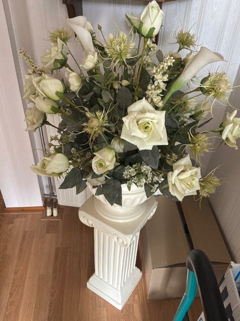 Mooi boeket kunstbloemen, Huis en Inrichting, Woonaccessoires | Kunstplanten en Kunstbloemen, Inclusief accessoires, Ophalen of Verzenden