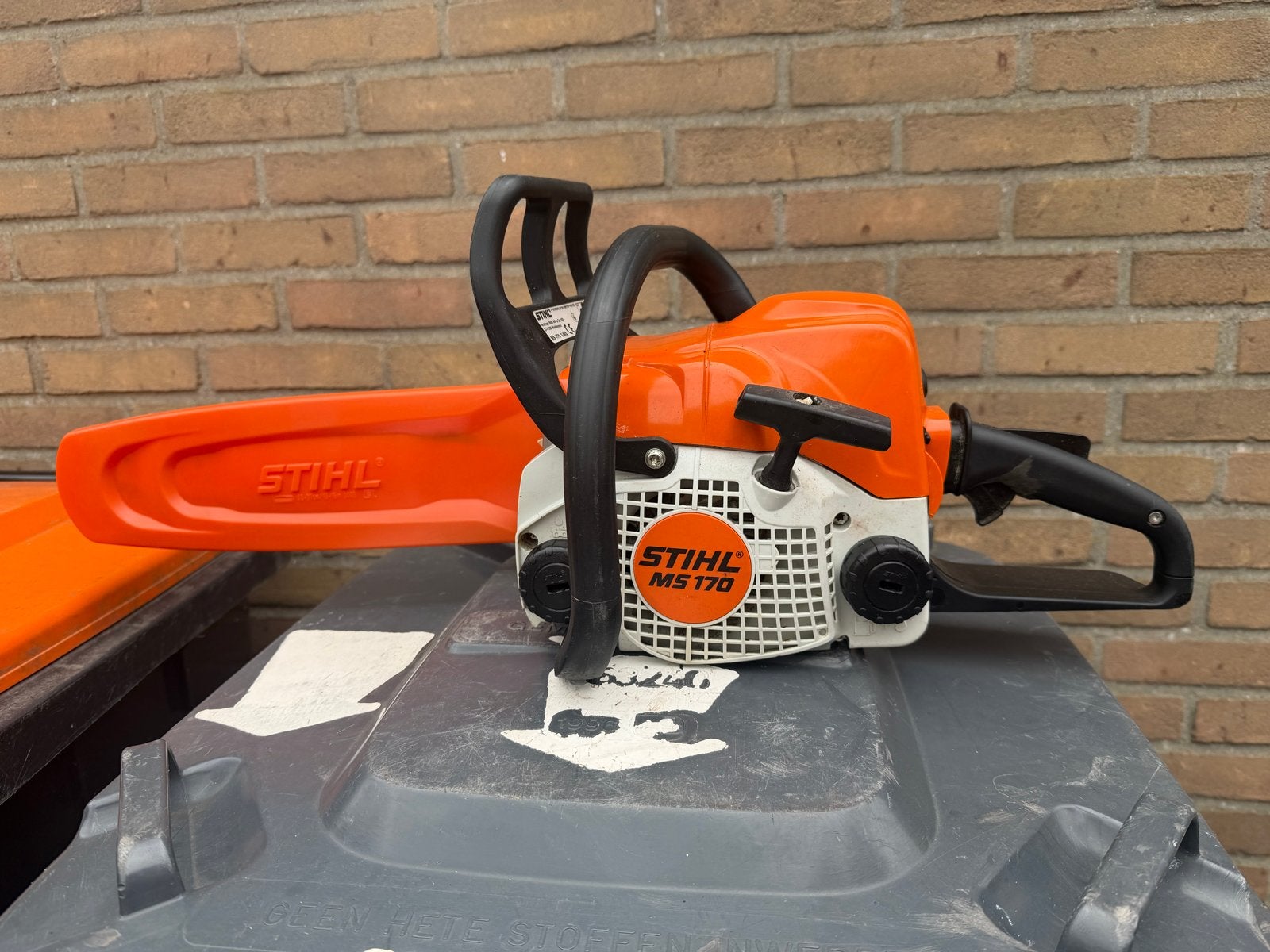 Stihl MS 170 Kettingzaag 2017 nieuw zaagblad en ketting, Ophalen, Gebruikt, Kettingzaag, 30 tot 70 mm