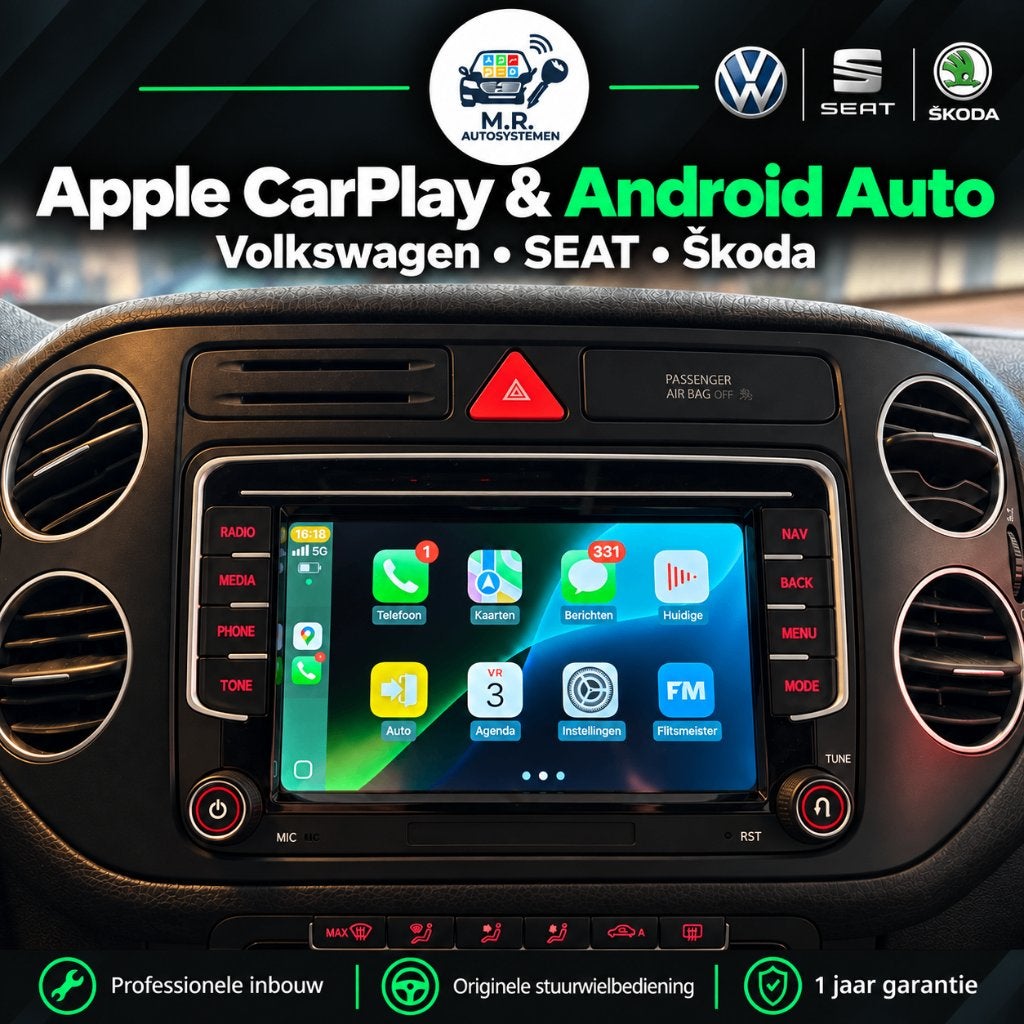 Draadloos CarPlay Android Auto | VW Seat Skoda, M.R. Auto Systemen, Onbekend, Nieuw, Ophalen of Verzenden