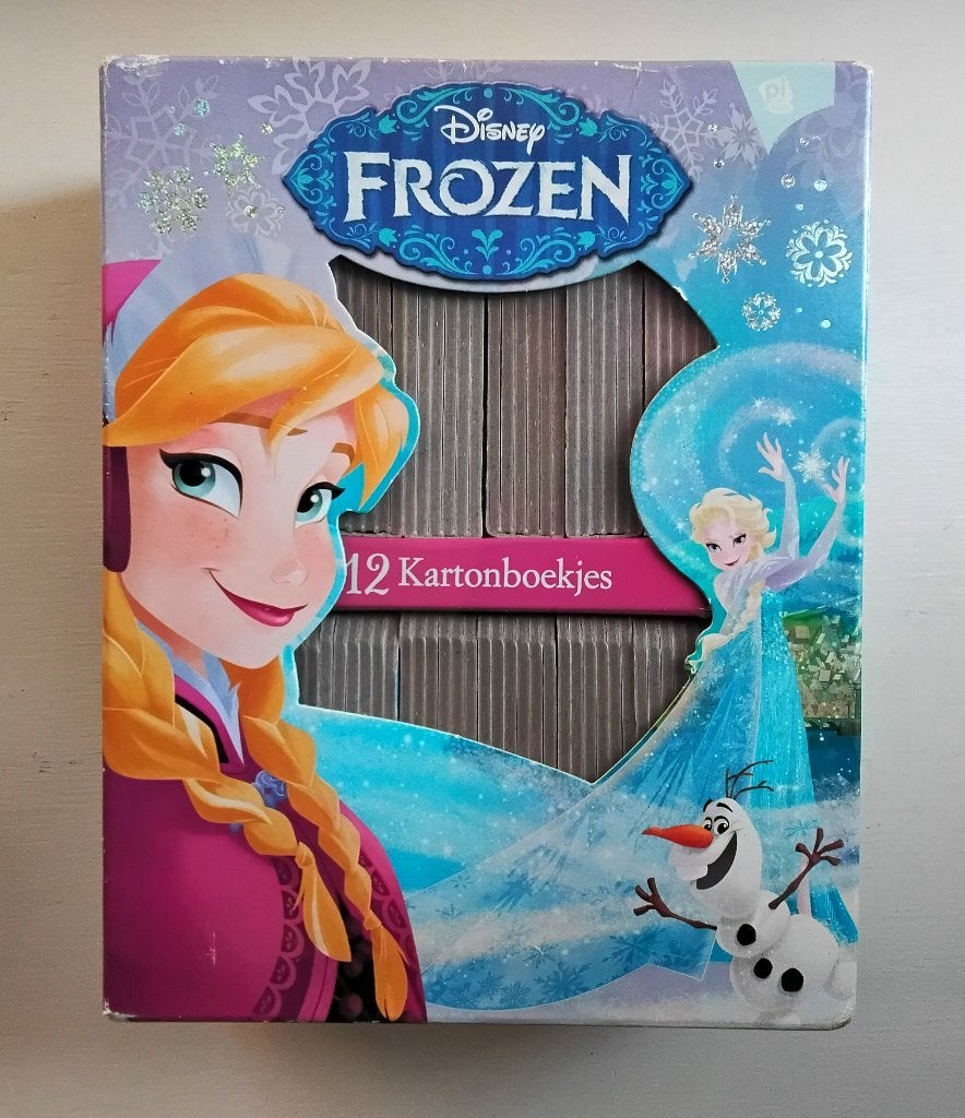 Disney Frozen - Box met 12 kartonboekjes van Disney Frozen, Boeken, Ophalen of Verzenden, Gelezen, Meisje, Sprookjes