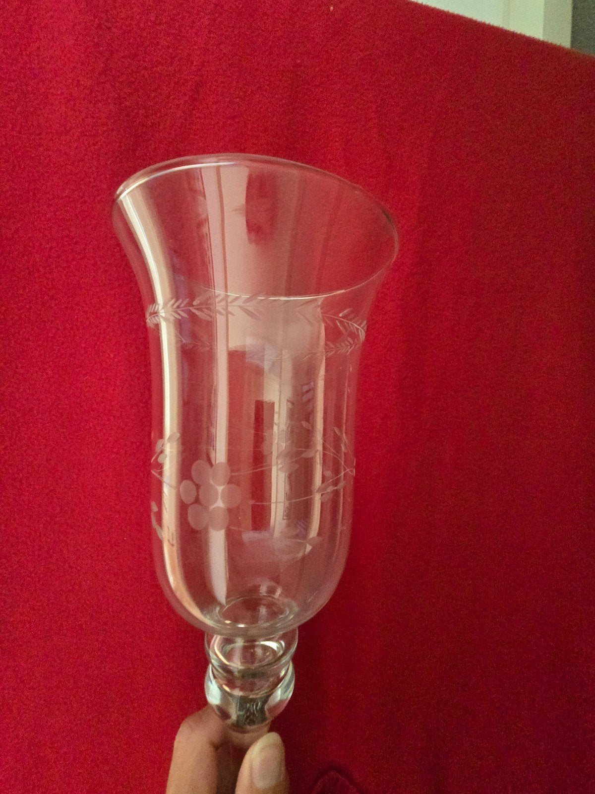 Windlicht antiek van bewerkt glas, Antiek en Kunst, Antiek | Glas en Kristal, Ophalen