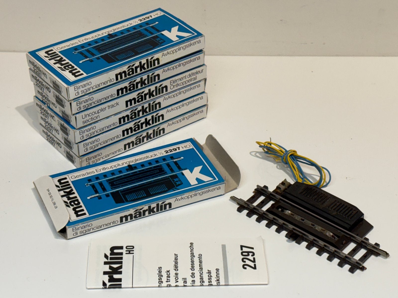 7x Marklin H0 Ontkoppelrails 2297 K rails OVP boekjes, Hobby en Vrije tijd, Modeltreinen | H0, Wisselstroom, Gebruikt, Rails, Ophalen of Verzenden