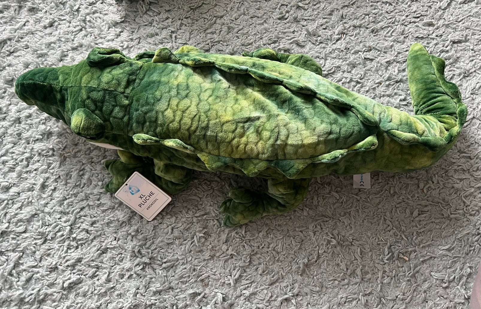 NIEUW, XL knuffel krokodil, 70 cm, Groen, Overige karakters, Overige typen, Nieuw