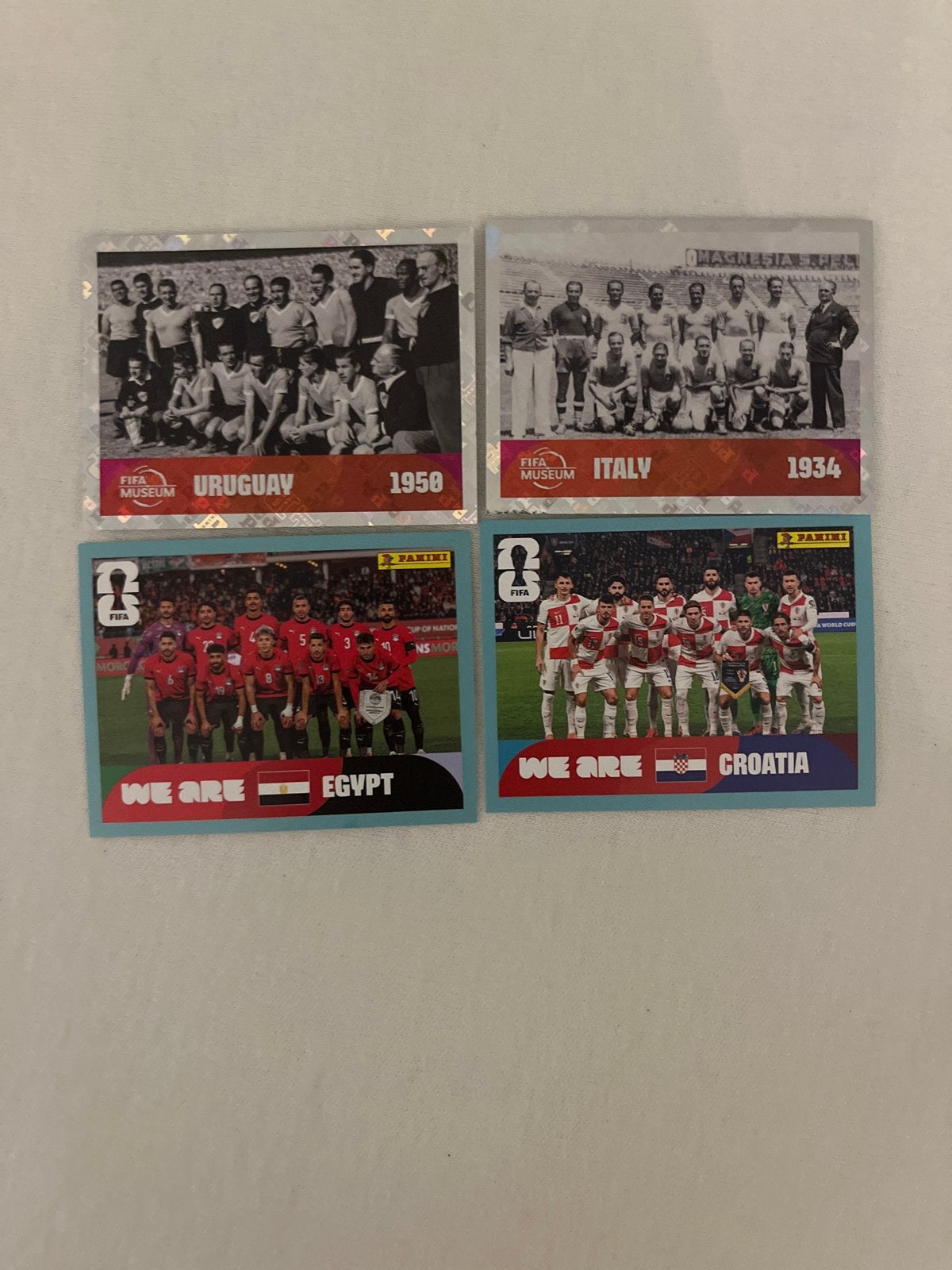 WK Voetbal Stickers - Uruguay, Italië, Egypte, Kroatië, Ophalen of Verzenden, Nieuw, Overige sporten, Poster, Plaatje of Sticker