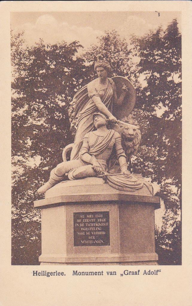 07475 Heiligerlee - Monument van Graaf Adolf, Verzenden, 1920 tot 1940, Ongelopen, Groningen