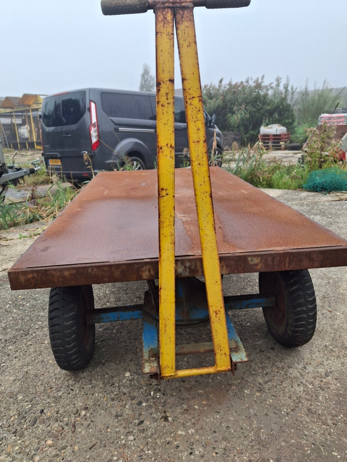 platte kar 200 x 100 cm hoogte 52 cm 4 luchtbanden, Doe-het-zelf en Verbouw, Ophalen, Transportkar, Onbekend, Onbekend