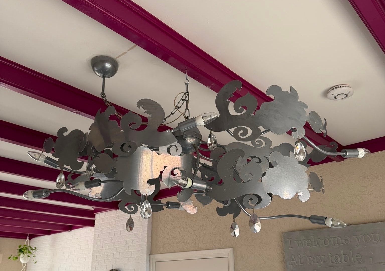 Eve Design Kroonluchter - Modern en Elegant, Huis en Inrichting, Lampen | Hanglampen, Ophalen, Gebruikt, Metaal, E14 (klein)