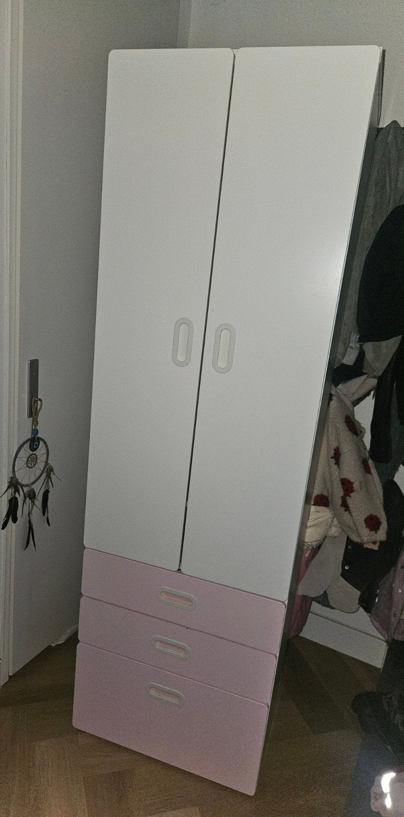 IKEA SMÅSTAD Kledingkast Roze Wit 60x57x181, Huis en Inrichting, Ophalen, Overige materialen, Gebruikt, 50 tot 100 cm