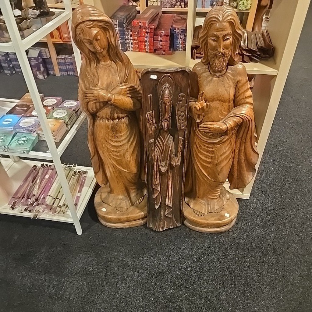 Maria en Jozef Houten Kerkbeelden, Antiek en Kunst, Antiek | Religie, Ophalen