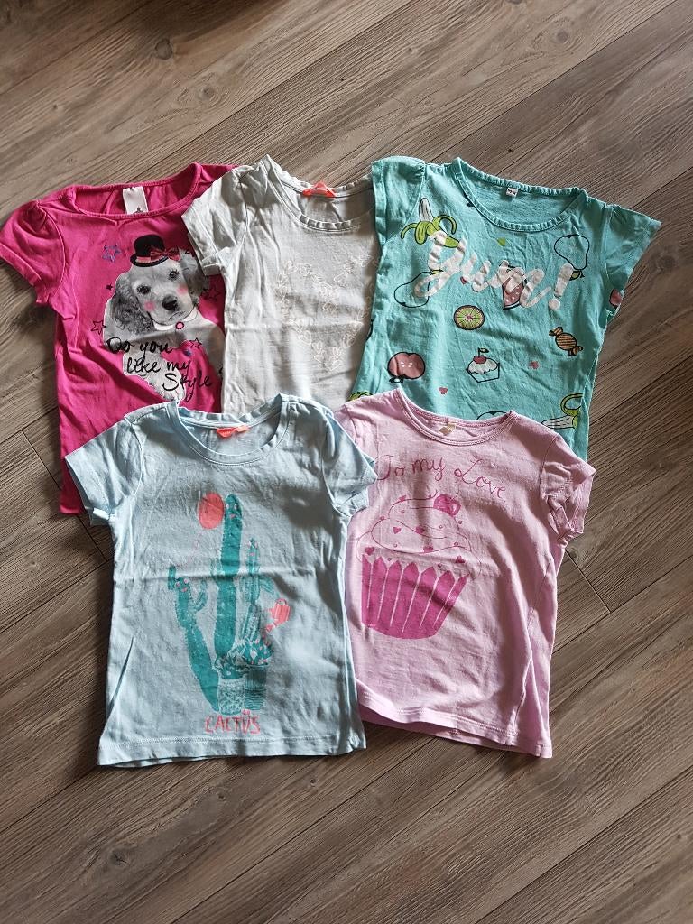 Shirts maat 110-116 diverse merken, Ophalen of Verzenden, Gebruikt, Meisje, Shirt of Longsleeve