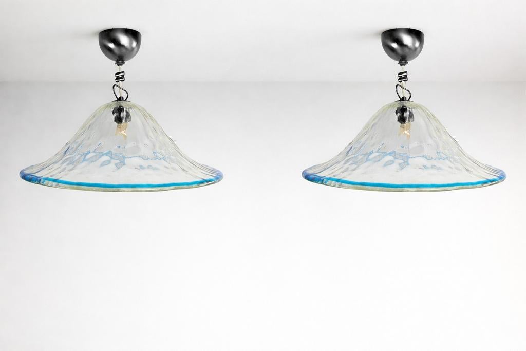 Set van 2 La Murrina Hanglampen uit Italië, 52x40x52 cm, Ophalen of Verzenden, Minder dan 50 cm, Italiaans design, Glas