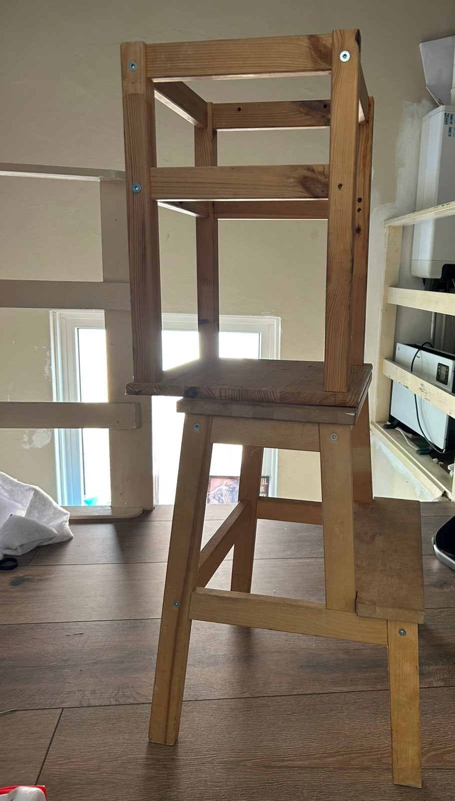 Leertoren / learning tower zelfgemaakt met ikea hack, Ophalen, Gebruikt, Jongen of Meisje