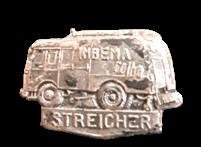 Streicher broche zilverkleur, Verzenden, Zo goed als nieuw, Transport, Speldje of Pin
