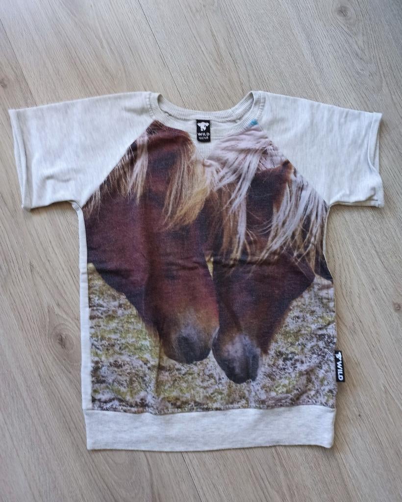 Molo T-shirt met paardenprint - Maat 122/128, Molo, Jongen of Meisje, Ophalen of Verzenden, Zo goed als nieuw
