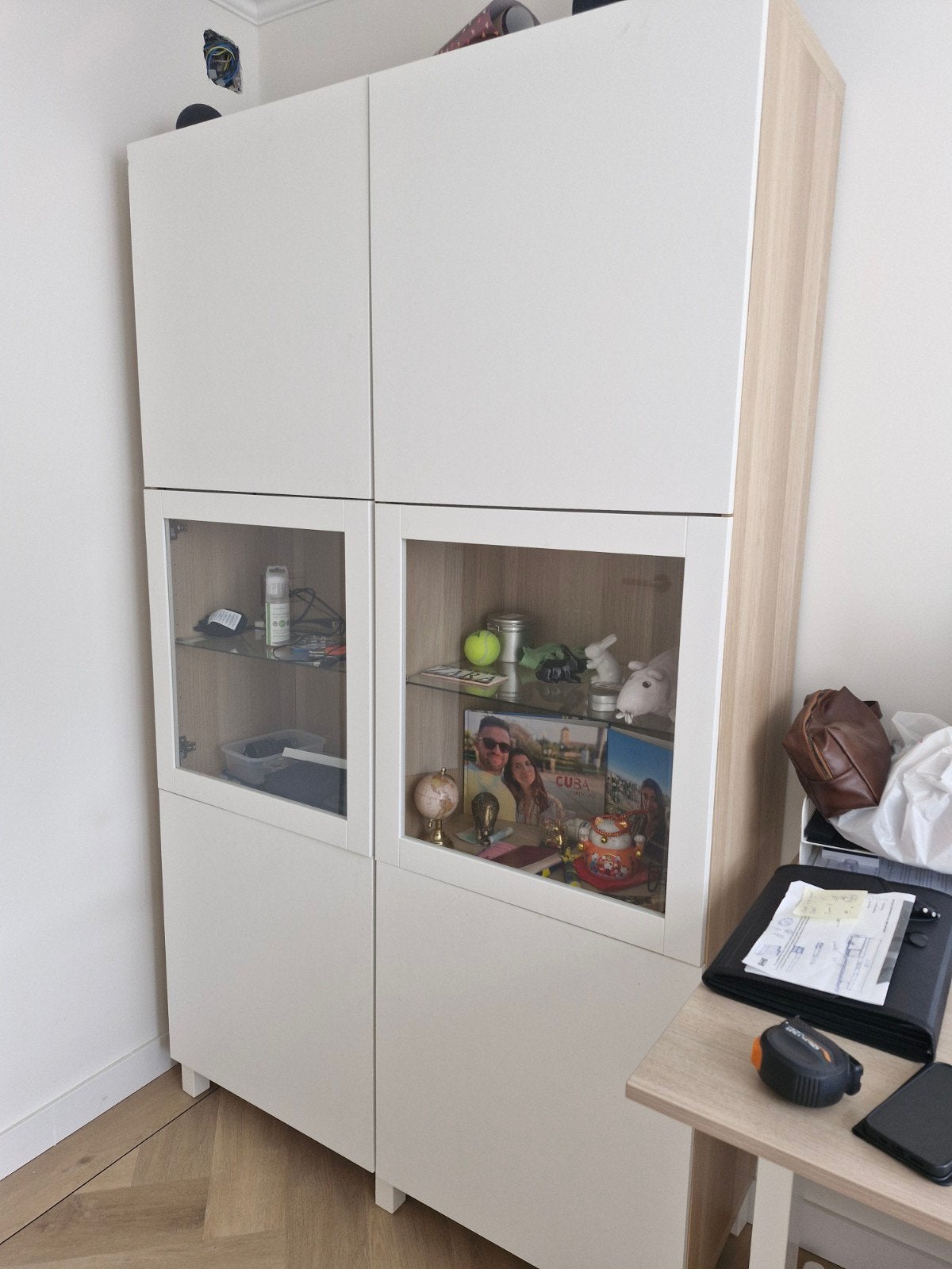IKEA BESTÅ vitrinekast / boekenkast 120x40x192 cm, Ophalen, 50 tot 100 cm, Modern, 25 tot 50 cm
