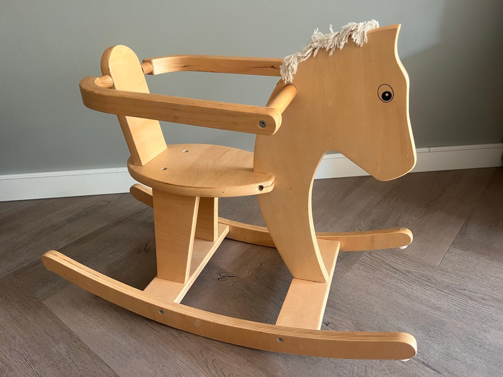 Houten schommelpaard voor baby's en peuters, Ophalen of Verzenden, Zo goed als nieuw, Overige typen