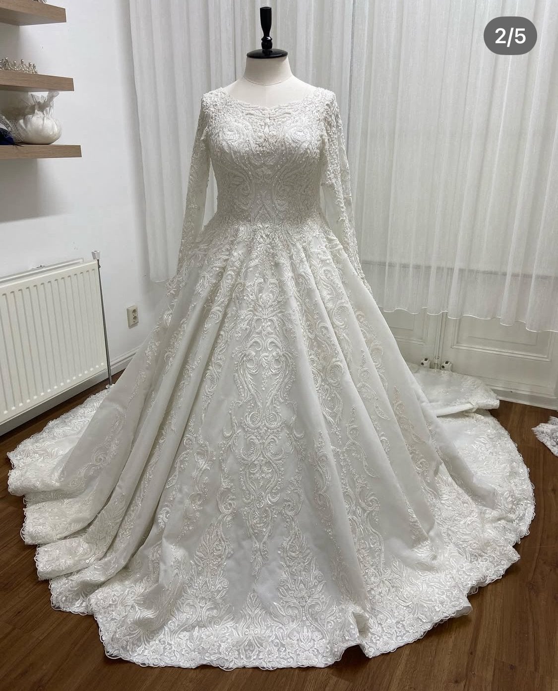 44/46 maat kant bruidsjurk, Kleding | Dames, Ozlem__bahadir@hotmail.com, Ophalen of Verzenden, Zo goed als nieuw, Oz
