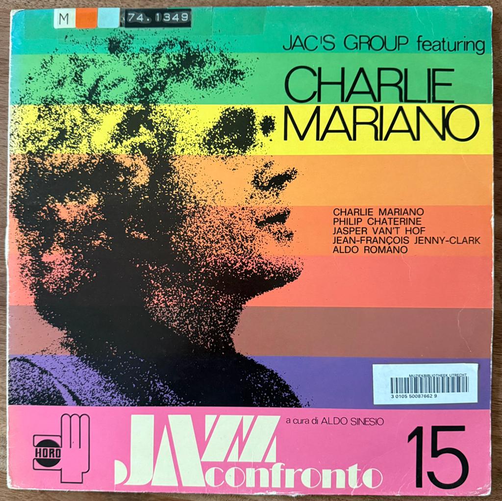 Charlie Mariano Jac’s Group Jazz A Confronto 15 Horo lp, Cd's en Dvd's, Vinyl | Jazz en Blues, Gebruikt, Beschermende buitenhoes