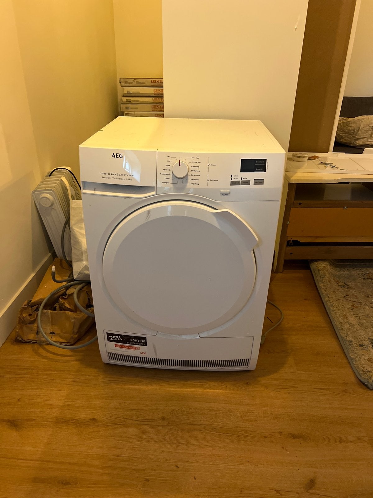 AEG Lavatherm 7000 Serie warmtepompdroger - waterafvoer defe, Witgoed en Apparatuur, Ophalen, 6 tot 8 kg, Niet werkend, Condens