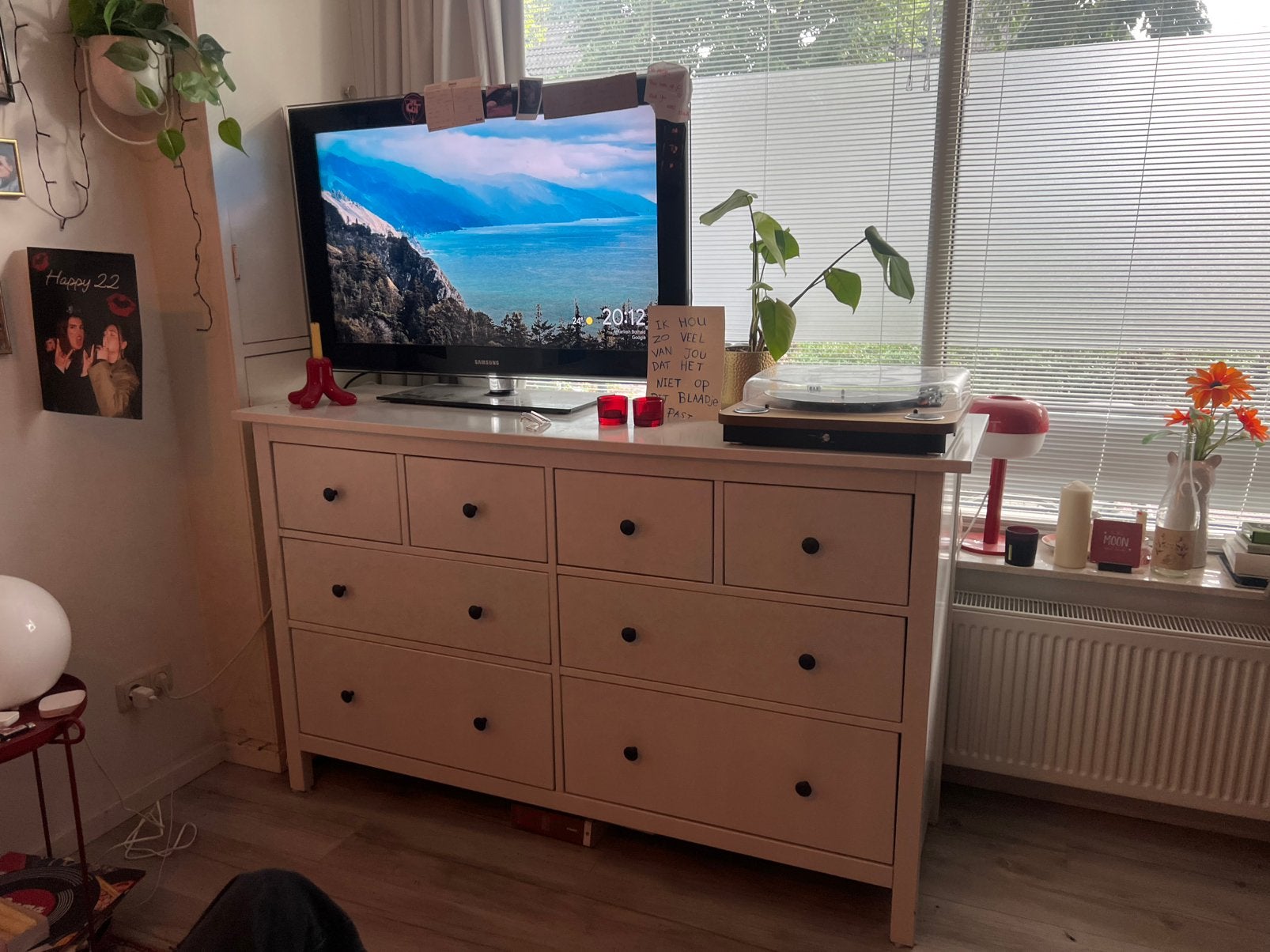 Ikea HEMNES kast/dressoir wit, Ophalen, Gebruikt, 25 tot 50 cm, 150 tot 200 cm