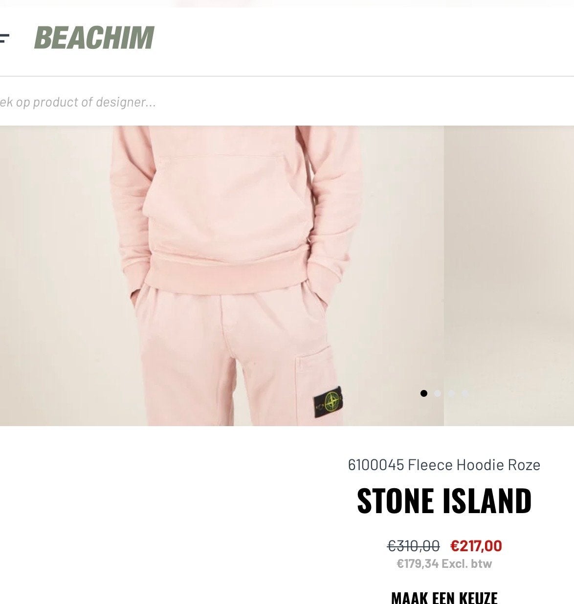 Stone Island Hoodie XL - Absolute Nieuwstaat, Ophalen of Verzenden, Zo goed als nieuw, Maat 56/58 (XL), Roze