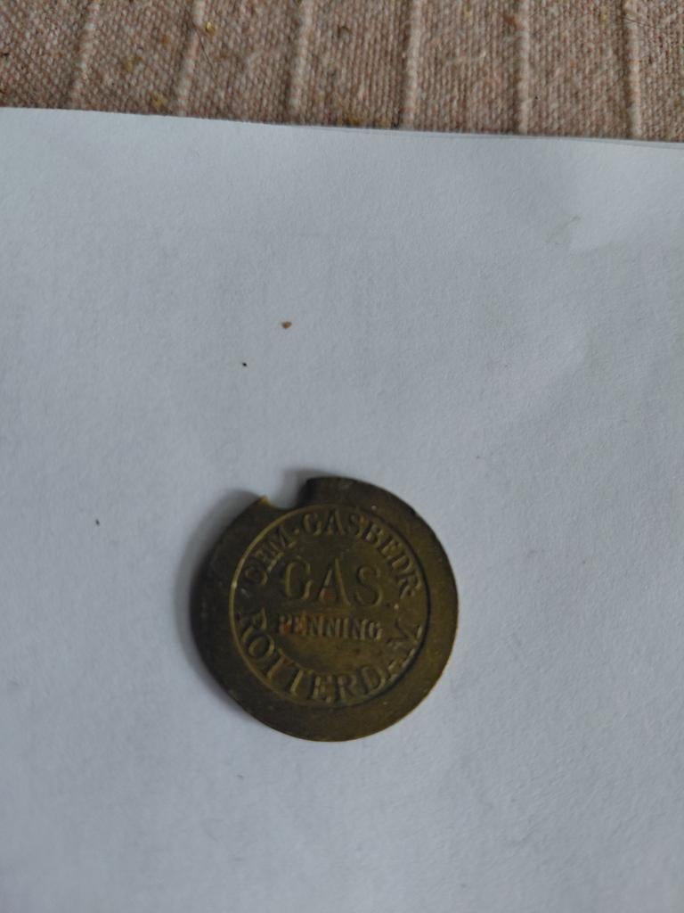 Gaspenning Rotterdam, Postzegels en Munten, Penningen en Medailles, Ophalen of Verzenden, Overige materialen