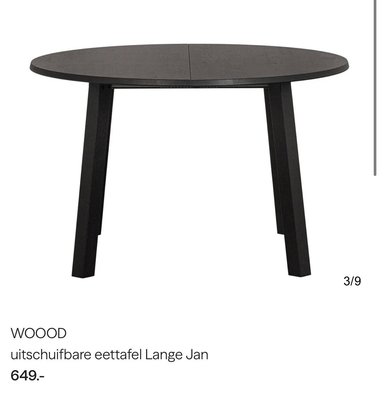 Uitschuifbare eettafel 120-200 cm, Huis en Inrichting, Tafels | Eettafels, Ophalen, Rond, Zo goed als nieuw, 150 tot 200 cm