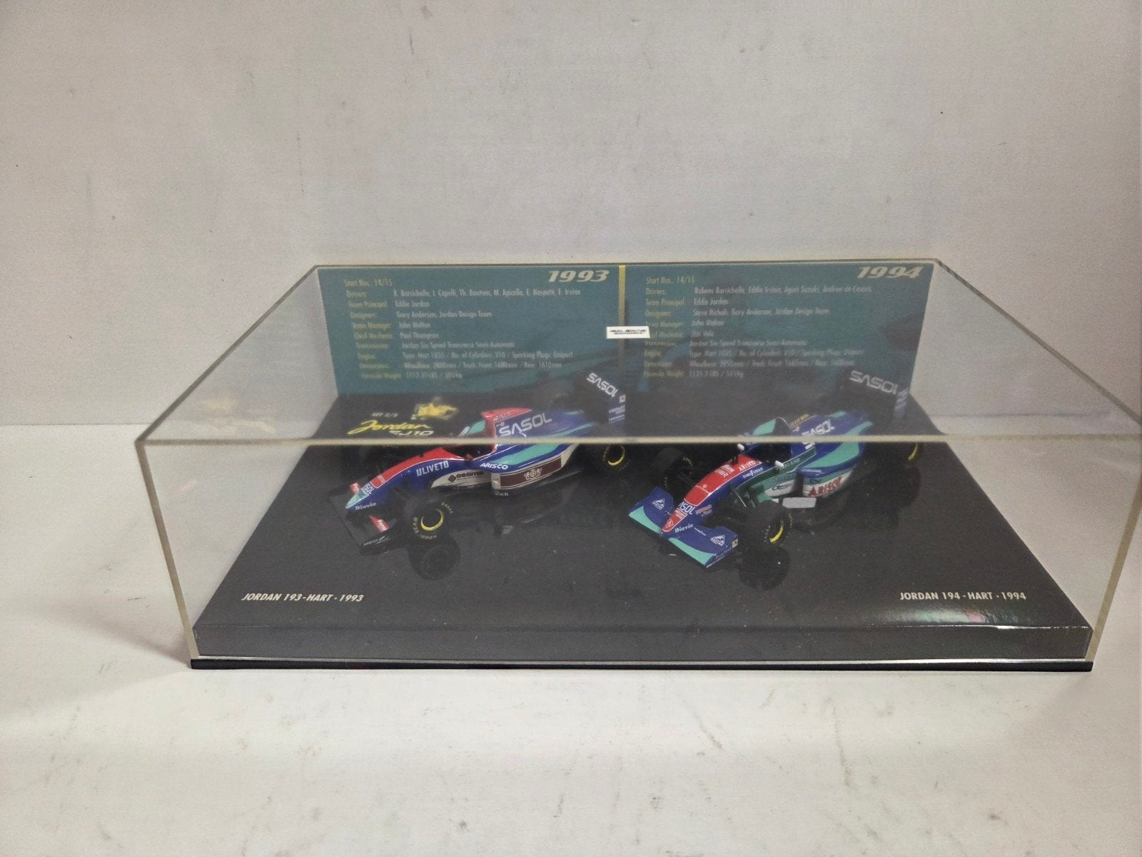 Minichamps set F1 Jordan Hart 1993/1994, Auto, Ophalen of Verzenden, Zo goed als nieuw, .