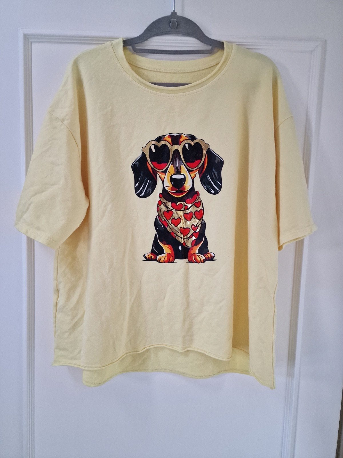 Nieuw Geel T-shirt met Teckel Print, Ophalen of Verzenden, Nieuw, Geel, Korte mouw