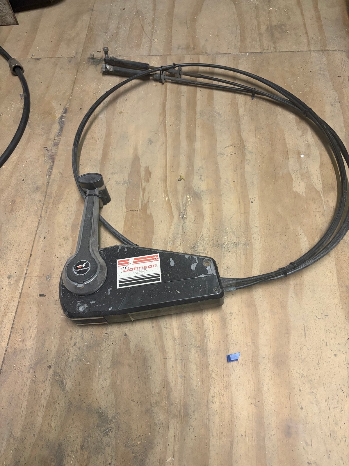 Johnson buitenboordmotor gashendel met kabels, Ophalen of Verzenden, Gebruikt, Motor en Techniek