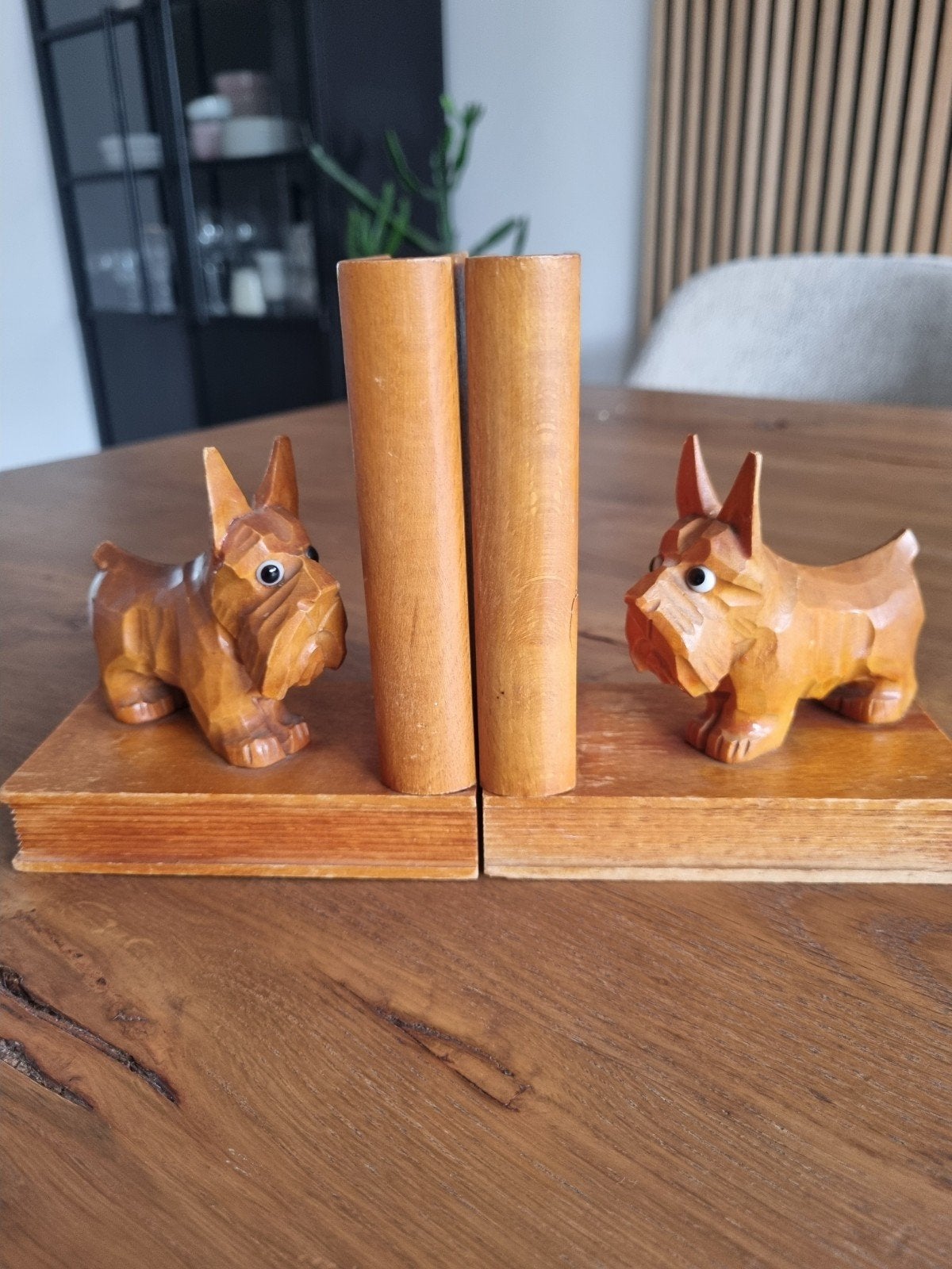 Vintage boekensteunen terriër set €15, Antiek en Kunst, Ophalen of Verzenden