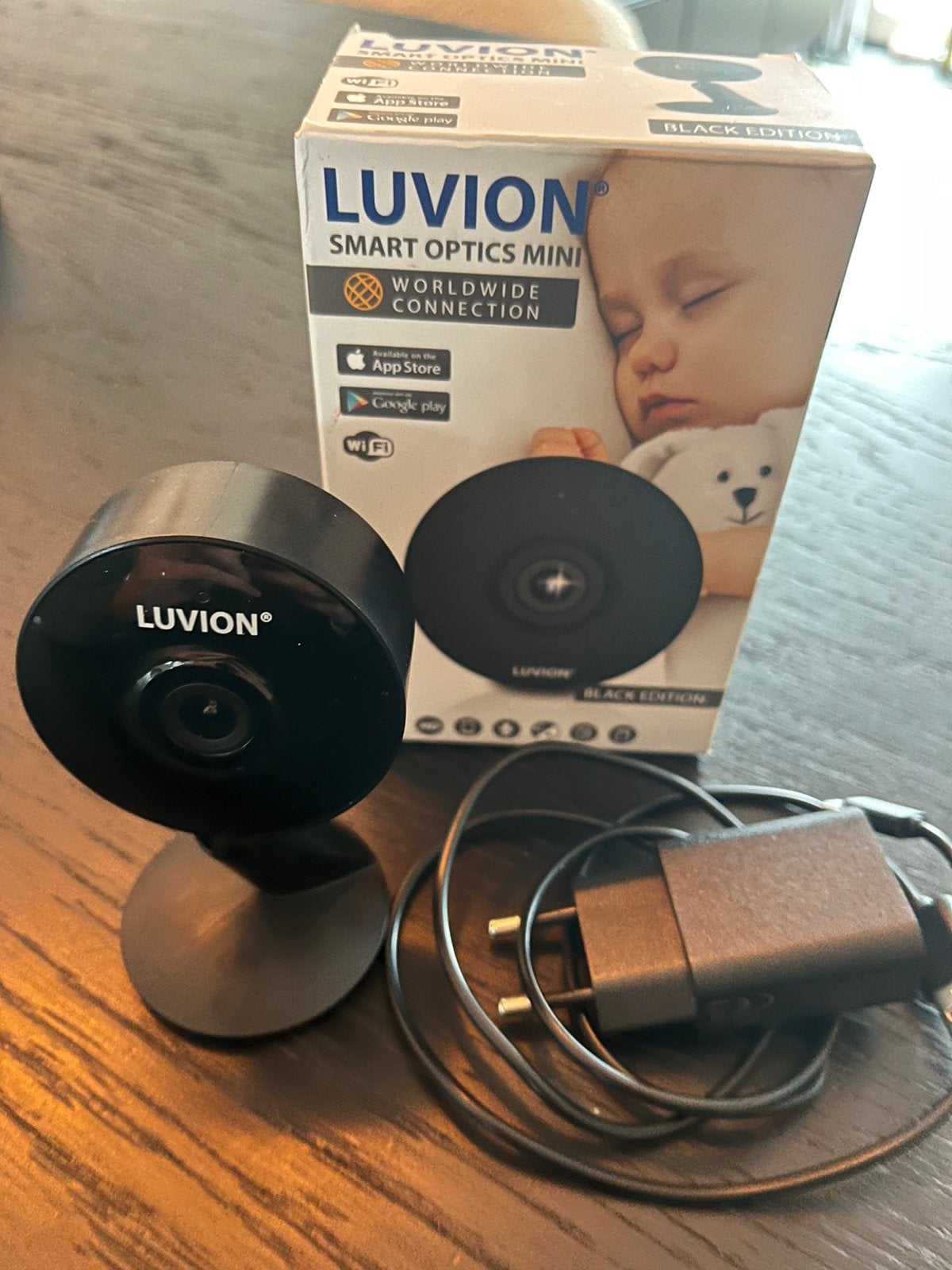 LUVION Smart Optics Mini HD Wifi Camera - Black editie, Ophalen of Verzenden, Zo goed als nieuw