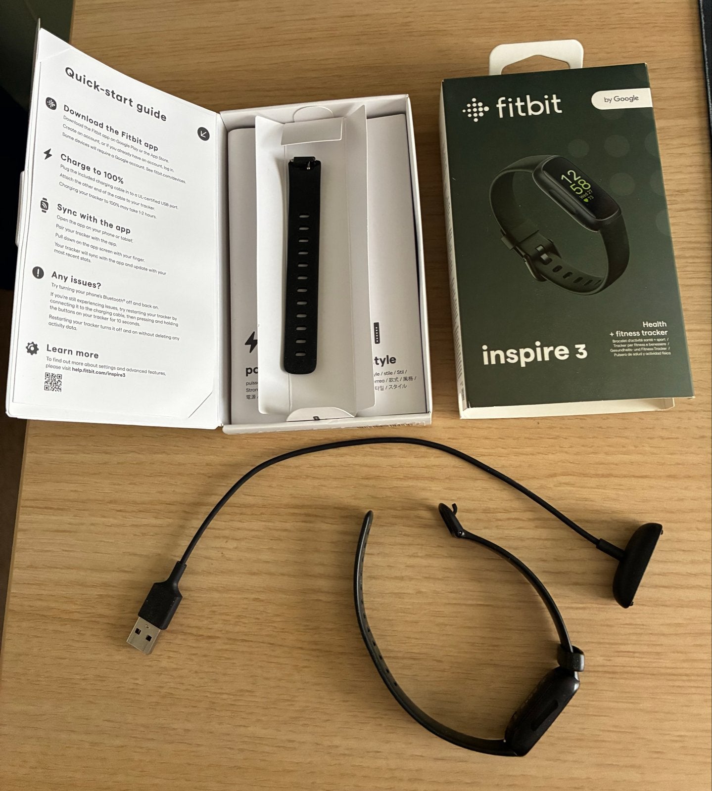 Fitbit Inspire 3 - Zwart, Zwart, Ophalen of Verzenden, Zo goed als nieuw, Waterdicht