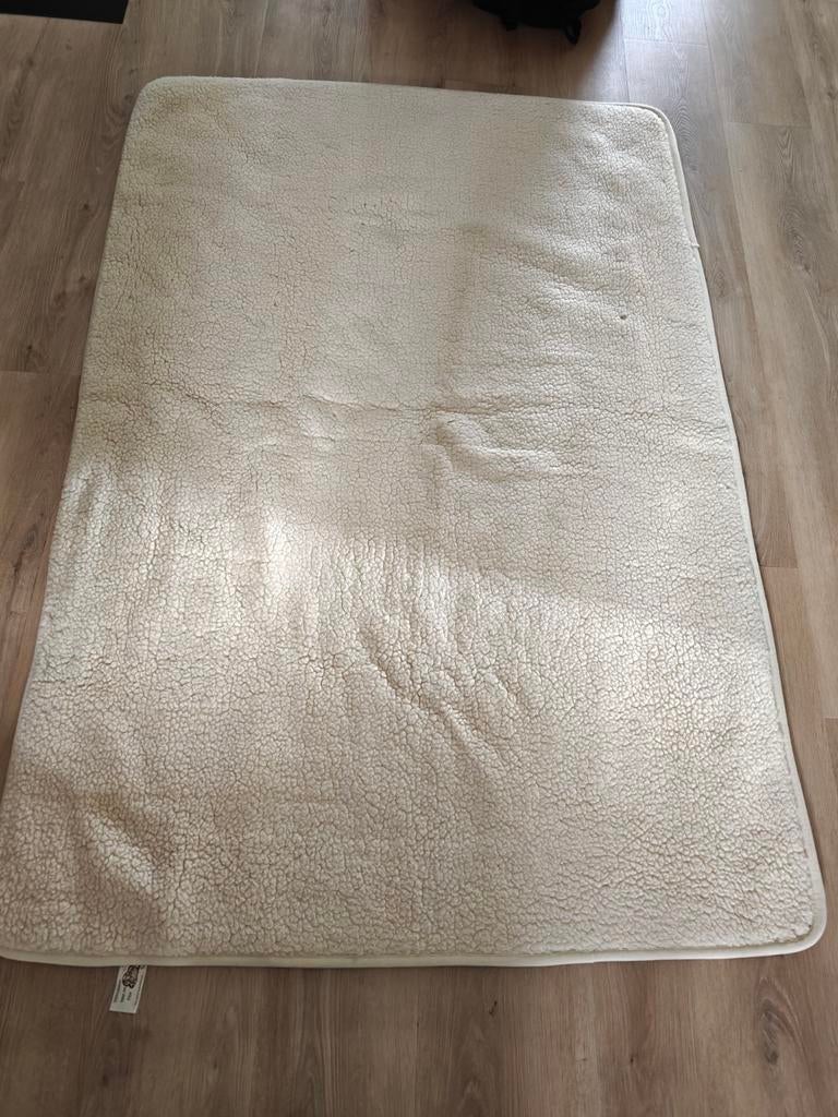 Wollen onderdeken 195x130, Ophalen of Verzenden, Gebruikt, Tweepersoons