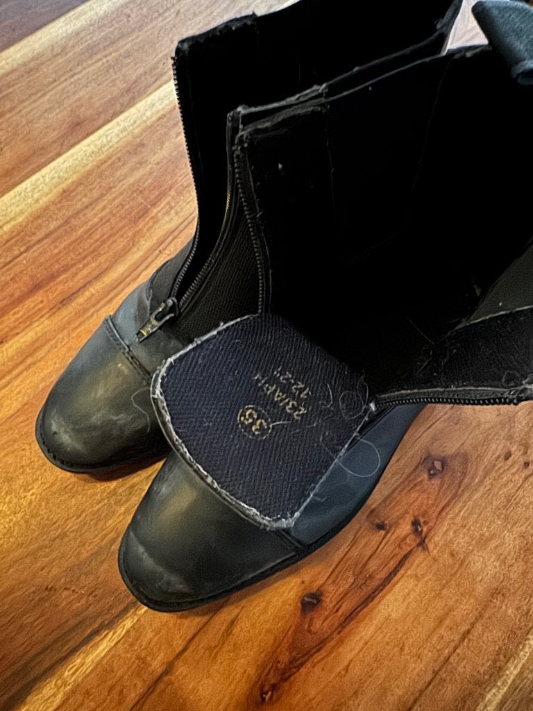Zwarte jodhpur rijlaarsjes met rits, maat 35, Ophalen of Verzenden, Gebruikt, Dressuur, Schoeisel